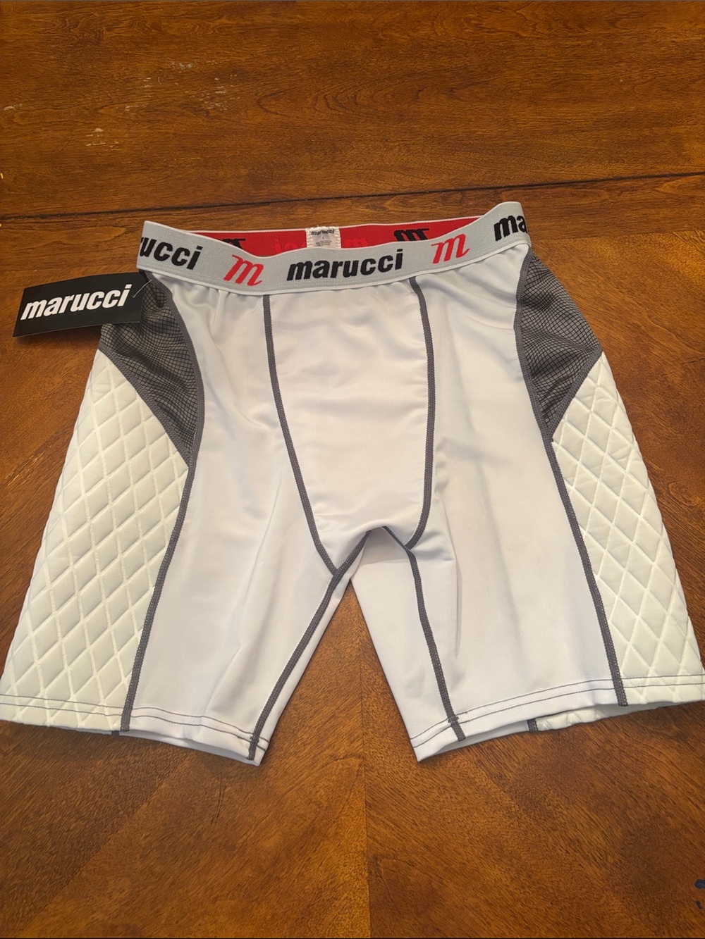 Marucci Men’s White Padded Compression Boxer Briefs